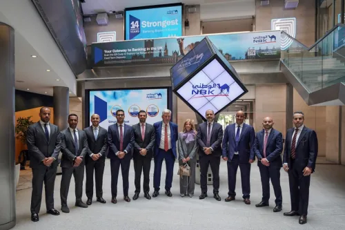 بنك الكويت الوطني يحتفل بإدراج سندات بـ 800 مليون دولار في بورصة لندن